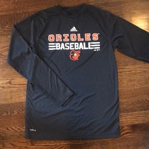 Orioles Adidas Climalite Long Sleeve
